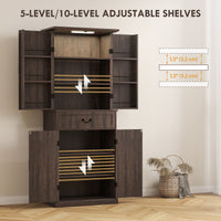 Thumbnail for Farmhouse Storage Cabinet With Door Shelves