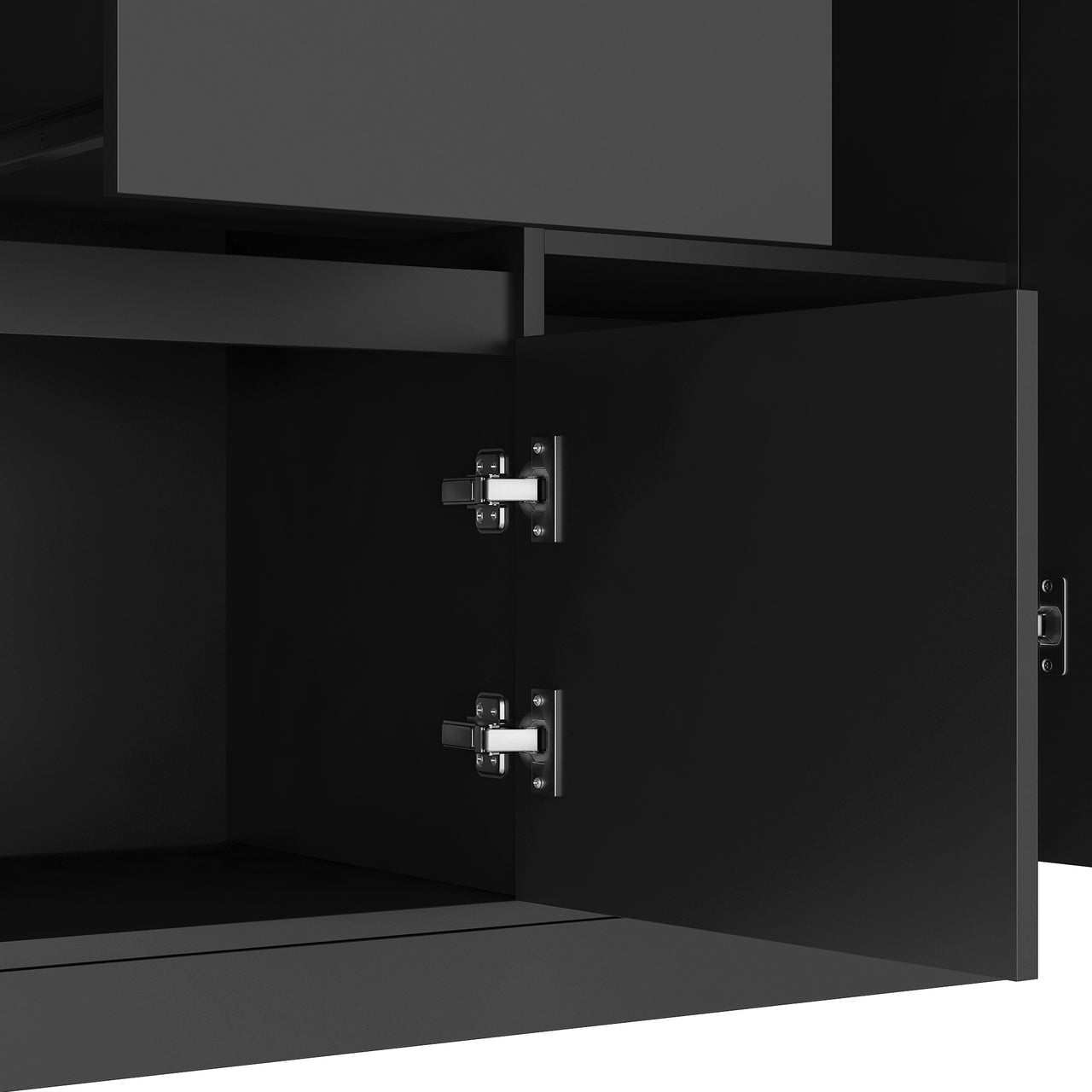 Freestanding Kitchen Pantry Cabinet Cupboard With 6 Doors,3 Shelves And 2 Drawer