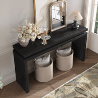 Thumbnail for Retro Wooden Entryway Table With Double Board Suspension Design