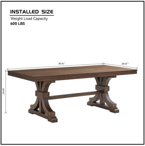 Rectangular Rubber Wood Dining Table