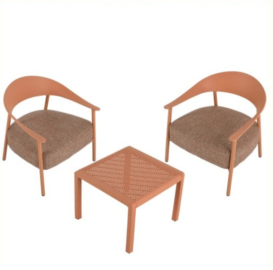 Modern 2 Piece Accent Chair Set With Coffee Table