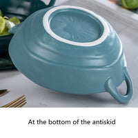 Thumbnail for 900ML Nordic Style Ceramic Salad Bowls with Handle - Casatrail.com