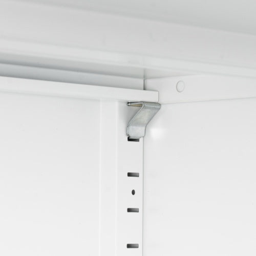Metal Storage Cabinet With 2 Doors And 2 Adjustable Shelves
