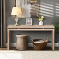 Retro Wooden Entryway Table With Double Board Suspension Design
