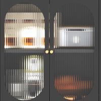Thumbnail for Metal Sideboard Cabinet With 4 Glass Door