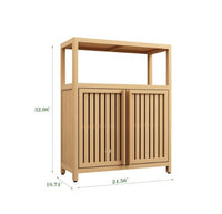 Thumbnail for Large Capacity Bamboo Storage Cabinet