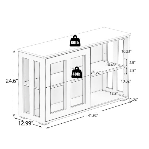 Kitchen Storage Cabinet With Glass Door