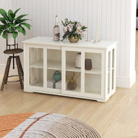 Thumbnail for Kitchen Storage Cabinet With Glass Door