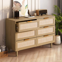 Thumbnail for 6 Drawers Dresser Rattan