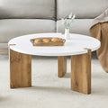 Minimalist Circular MDF Material Coffee Table