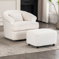 Thumbnail for Swivel Chair With Ottoman
