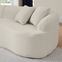 Thumbnail for Curved Modular Sectional Sofa in Lamb's Wool Fabric
