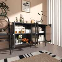 Thumbnail for Metal Sideboard Cabinet With 4 Glass Door