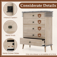 Thumbnail for Farmhouse Chest Dresser Of Drawers Tall Storage Organizer