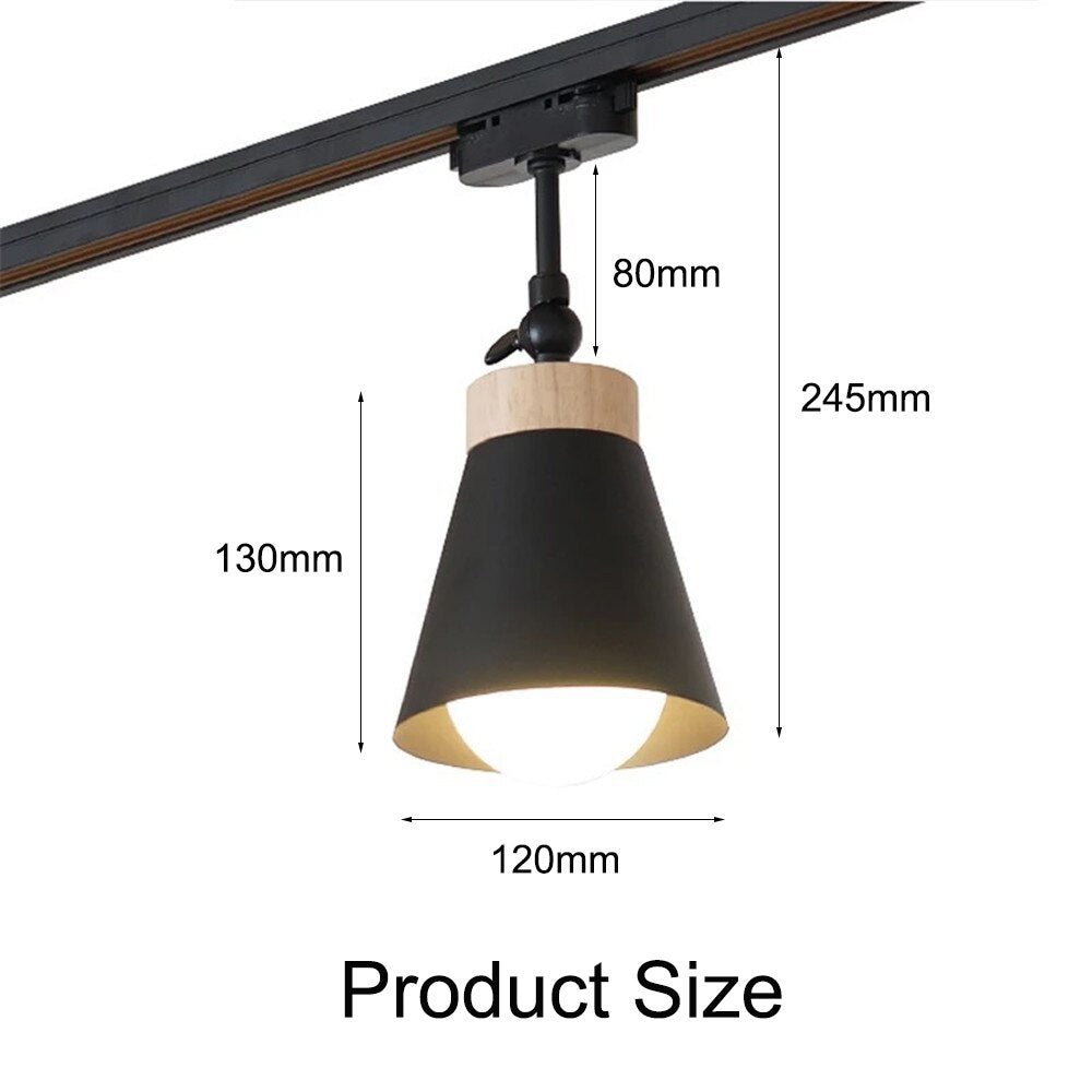 9W LED Track Light for Store Window - Aluminum Fixture with Lampshade - Casatrail.com