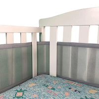 Thumbnail for Breathable Mesh Crib Liner Comfortable For 4-panel Crib Bed