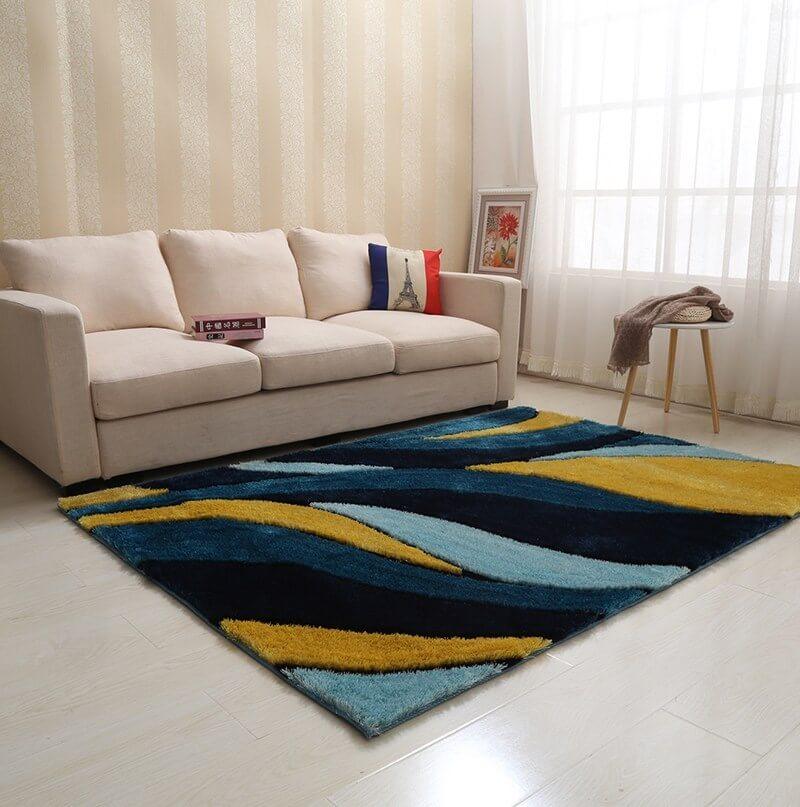 Aria Yellow and Blue Shag