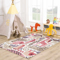 Natal Animal Print Washable Kids Room Rug