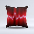 Glowing Red Wiggly Line Ink-Fuzed Decorative Throw Pillow