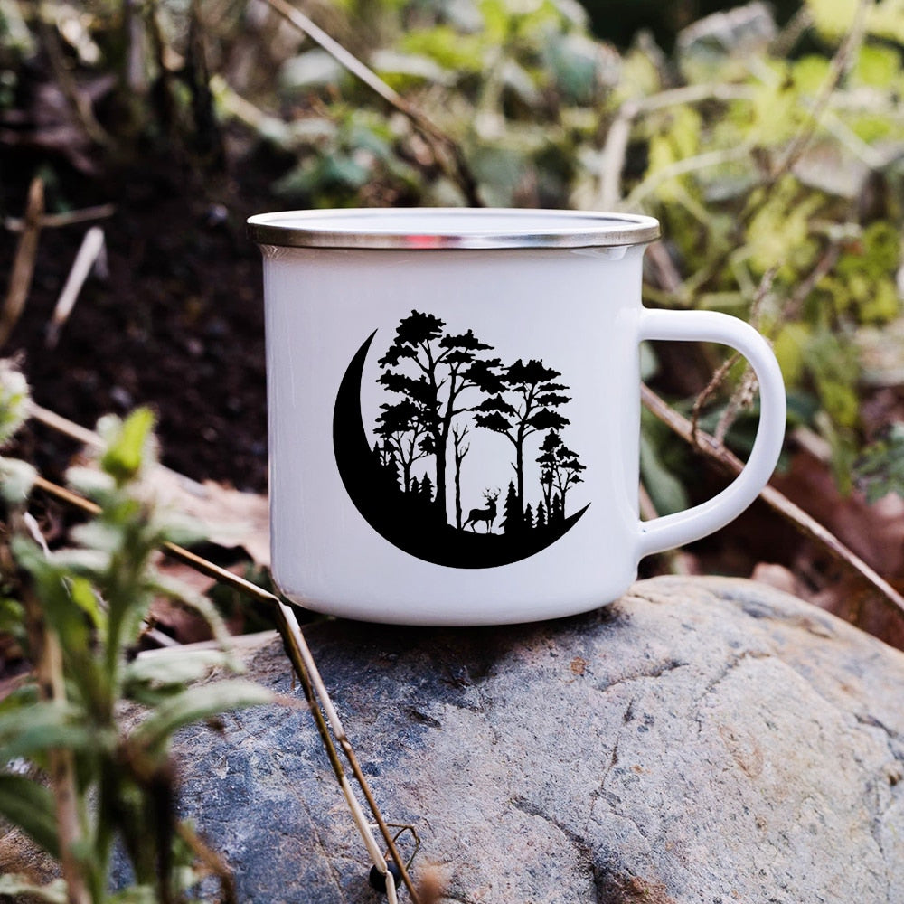 Creative Enamel Coffee Mugs for Outdoor Travel - Casatrail.com