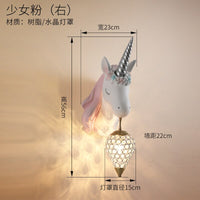 Thumbnail for Pink Unicorn LED Wall Lamp for Girls' Bedrooms