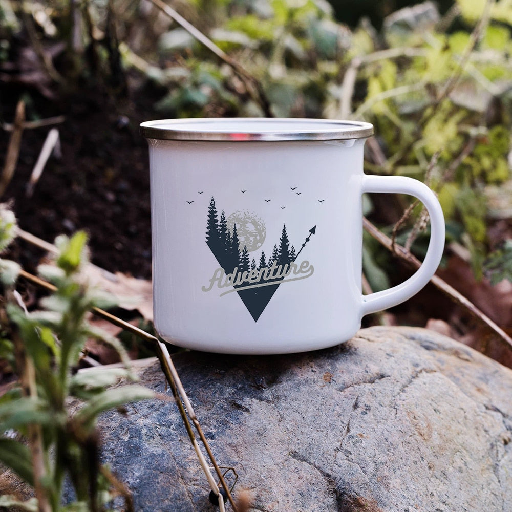 Creative Enamel Coffee Mugs for Outdoor Travel - Casatrail.com