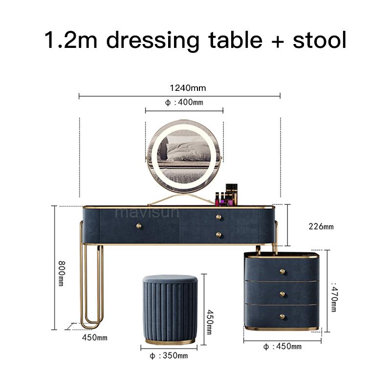 Light Luxury Rock Plate Dressing Table Storage Cabinet