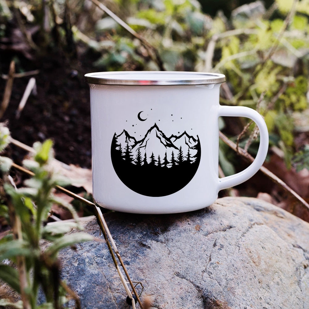 Creative Enamel Coffee Mugs for Outdoor Travel - Casatrail.com