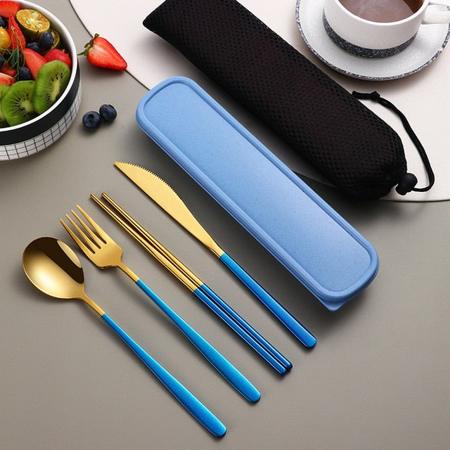 Portable Tableware Set - High-Quality Stainless Steel