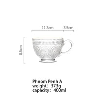Thumbnail for Vintage Palace Glass Teacup - 400ml with Handle