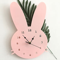 Thumbnail for Nordic Wooden Rabbit Shaped Wall Clock