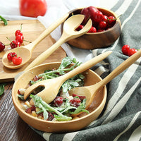 Thumbnail for Wooden Salad Spoon Fork Utensils Set