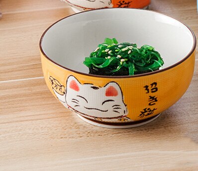 Multi-size Lucky Cat Ceramic Bowl