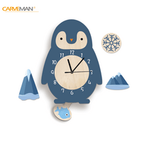Thumbnail for Kids Swing Watch Wall Clock with Cartoon Owl Design