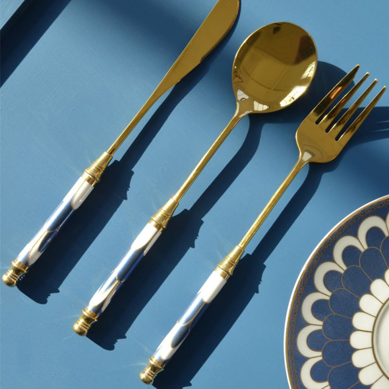 Gold Cutlery Set - Creative Forks Knives Spoons