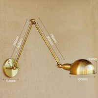 Thumbnail for Swing Long Arm Wall Light in Industrial Vintage Style