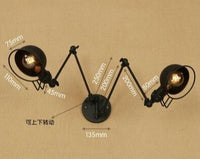 Thumbnail for Vintage Industrial LED Wall Lamp with Swing Arm