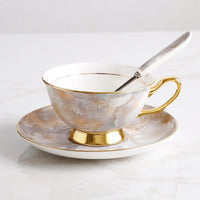 Thumbnail for Europe Bone China Coffee Cup Set with Saucer Spoon 200ml - Casatrail.com