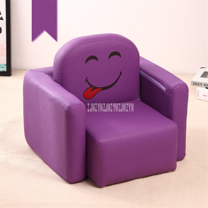Cute Baby Kids Lazy Sofa with Sponge Filler and Solid Wood Frame