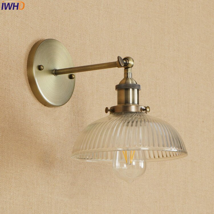 Vintage Industrial Swing Arm Wall Lamp - Antique Brass
