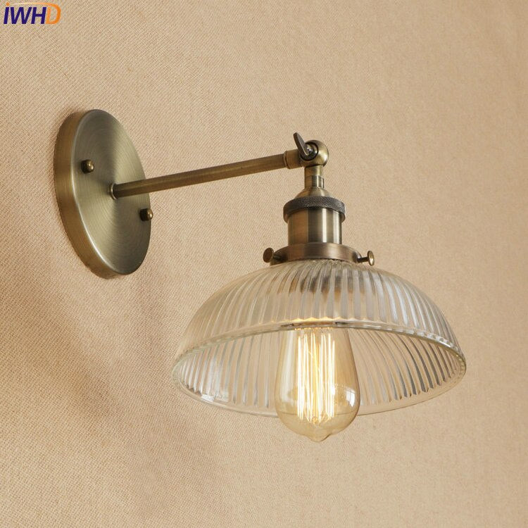 Vintage Industrial Swing Arm Wall Lamp - Antique Brass