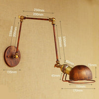 Thumbnail for Vintage Edison Wall Lamp With Adjustable Swing Long Arm