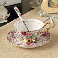 Thumbnail for Europe Bone China Coffee Cup Set with Saucer Spoon 200ml - Casatrail.com