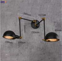 Thumbnail for Vintage Industrial LED Wall Lamp with Swing Arm