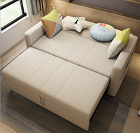 Thumbnail for Linen Sectional Sofa Set with Convertible Bed Feature