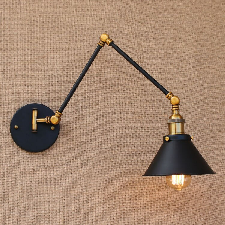 Vintage Rustic Loft Wall Lamp - Adjustable Swing Arm
