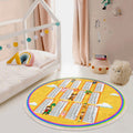 The Multiplication Table Printed Kids Room Round Rug