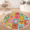 Owl Printed Kids Room Rug,