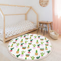 Cactus Kids Room Round Rug
