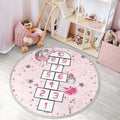 Numbers Printed Kids Room Round Rug